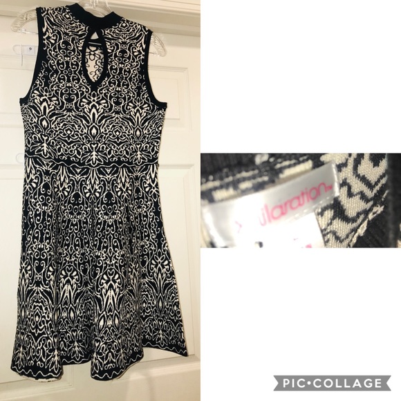 🖤Black white women short sleeve winter warm dress - Picture 5 of 8